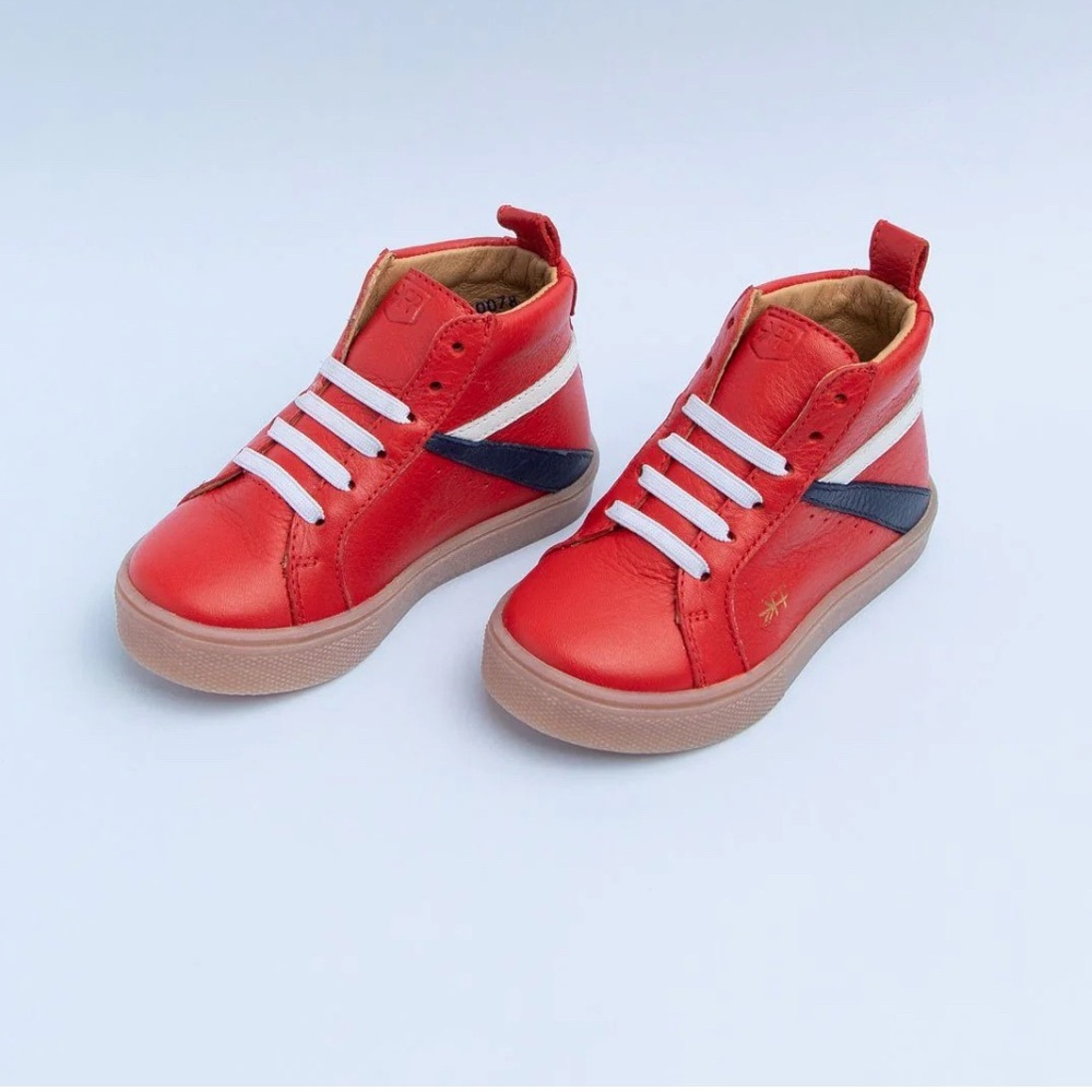 Freshly Picked Leather Cherry High Top Sneakers Unisex Kids Sz 10 NEW